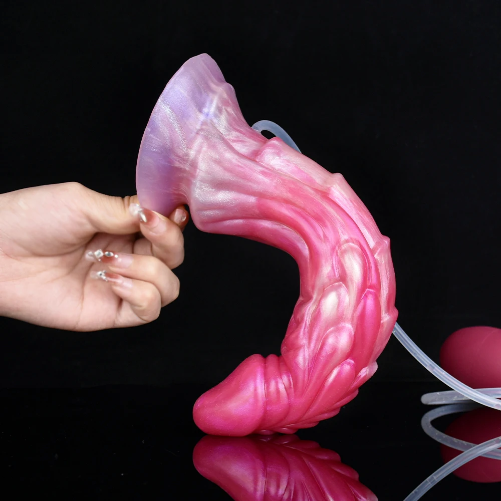 NYOTA Squirting Anal Dildo Silicone Dick Curved Scales Monster Penis Vagina Anus Massage Fantasy Masturbator Sexy Toys For Women