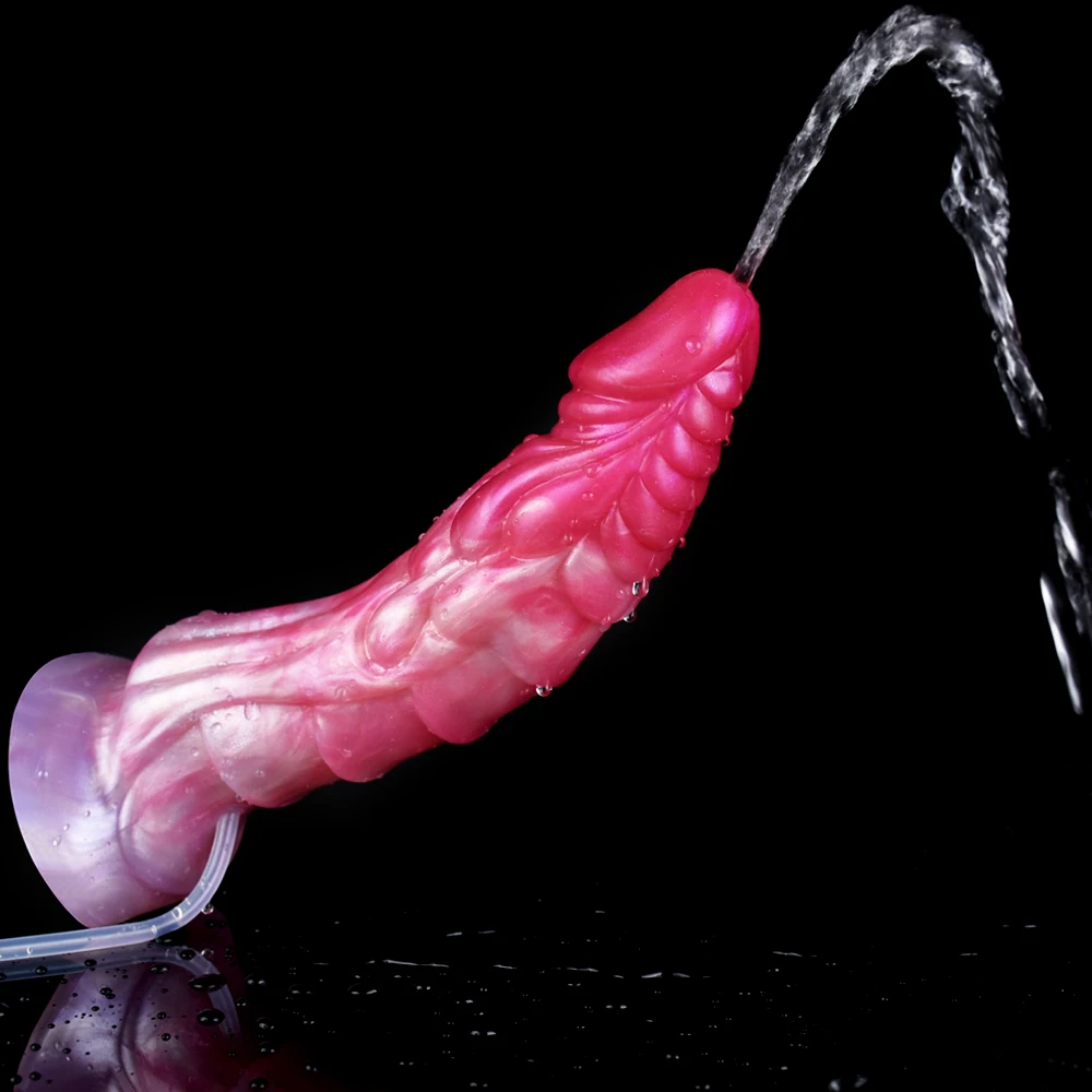 NYOTA Squirting Anal Dildo Silicone Dick Curved Scales Monster Penis Vagina Anus Massage Fantasy Masturbator Sexy Toys For Women