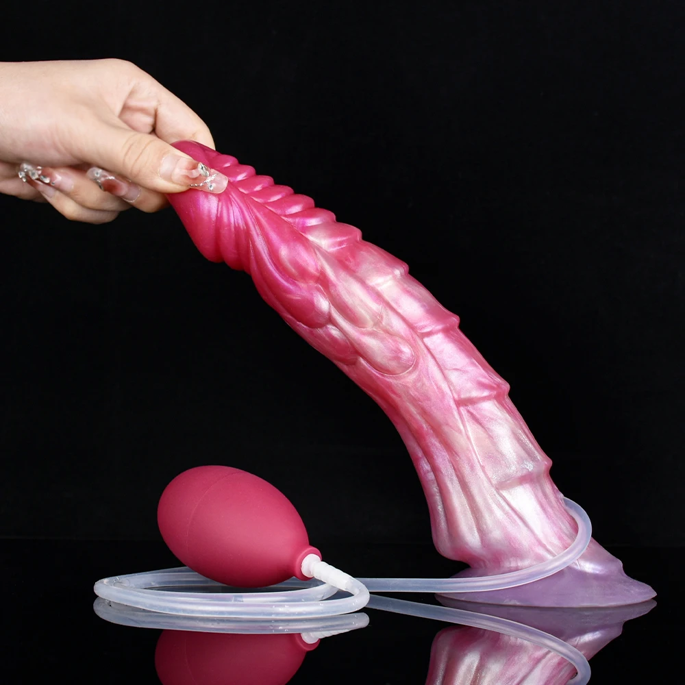 NYOTA Squirting Anal Dildo Silicone Dick Curved Scales Monster Penis Vagina Anus Massage Fantasy Masturbator Sexy Toys For Women