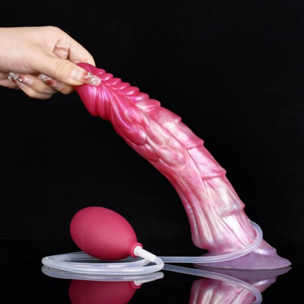 Squirting Anal Dildo Silicone Dick Curved Scales Monster Penis Vagina Anus Massage Fantasy Masturbator Sexy Toys For Women