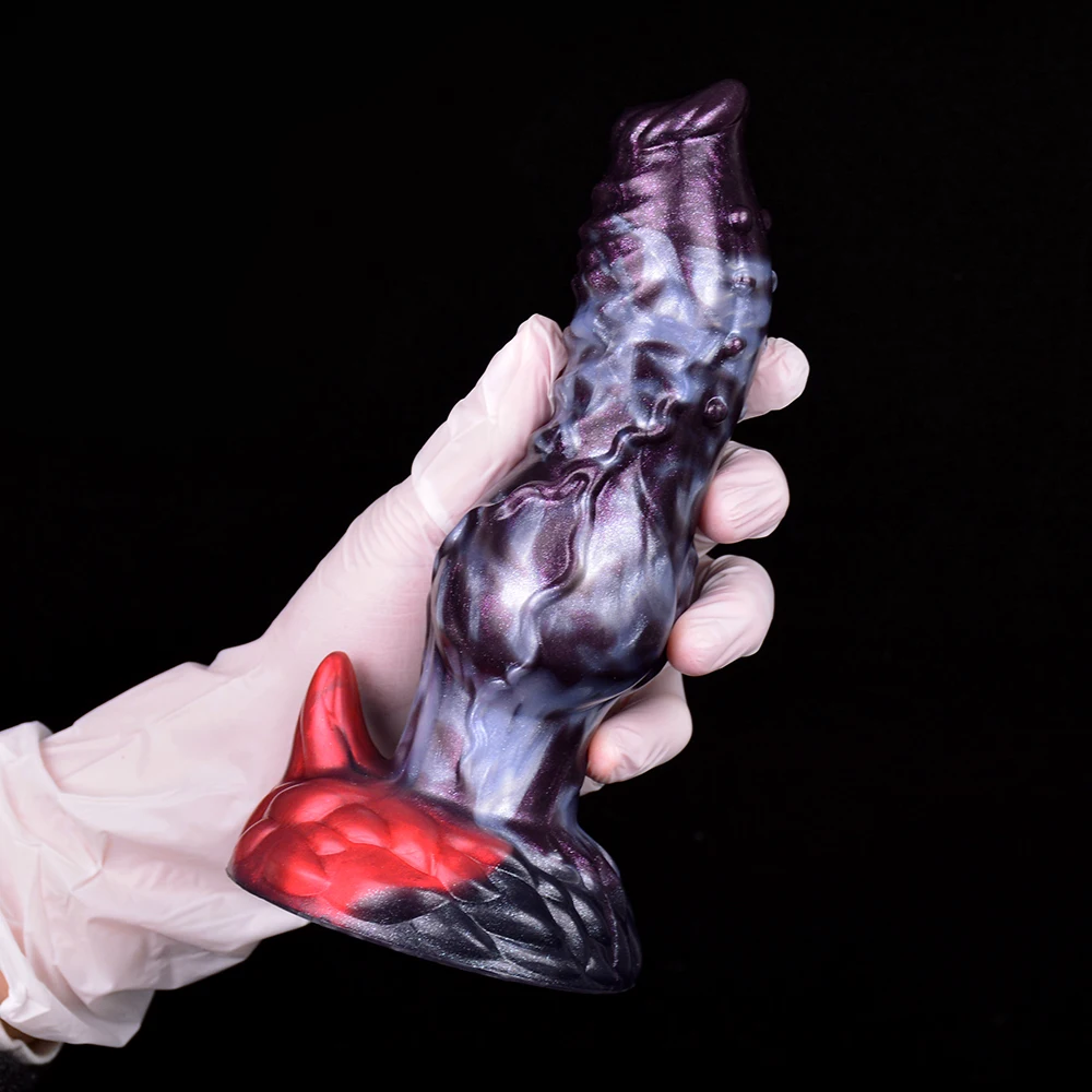 NYOTA Silicone Large Dog Knot Penis Anal Plug Fantasy Dildo Dick With Sucker Sex Toys For Women Men Masturbator Adult Erotic Toy