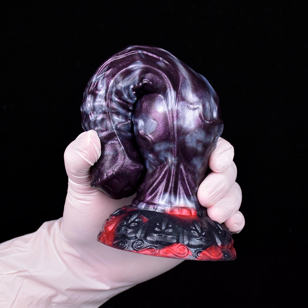 NYOTA Silicone Large Dog Knot Penis Anal Plug Fantasy Dildo Dick With Sucker Sex Toys For Women Men Masturbator Adult Erotic Toy