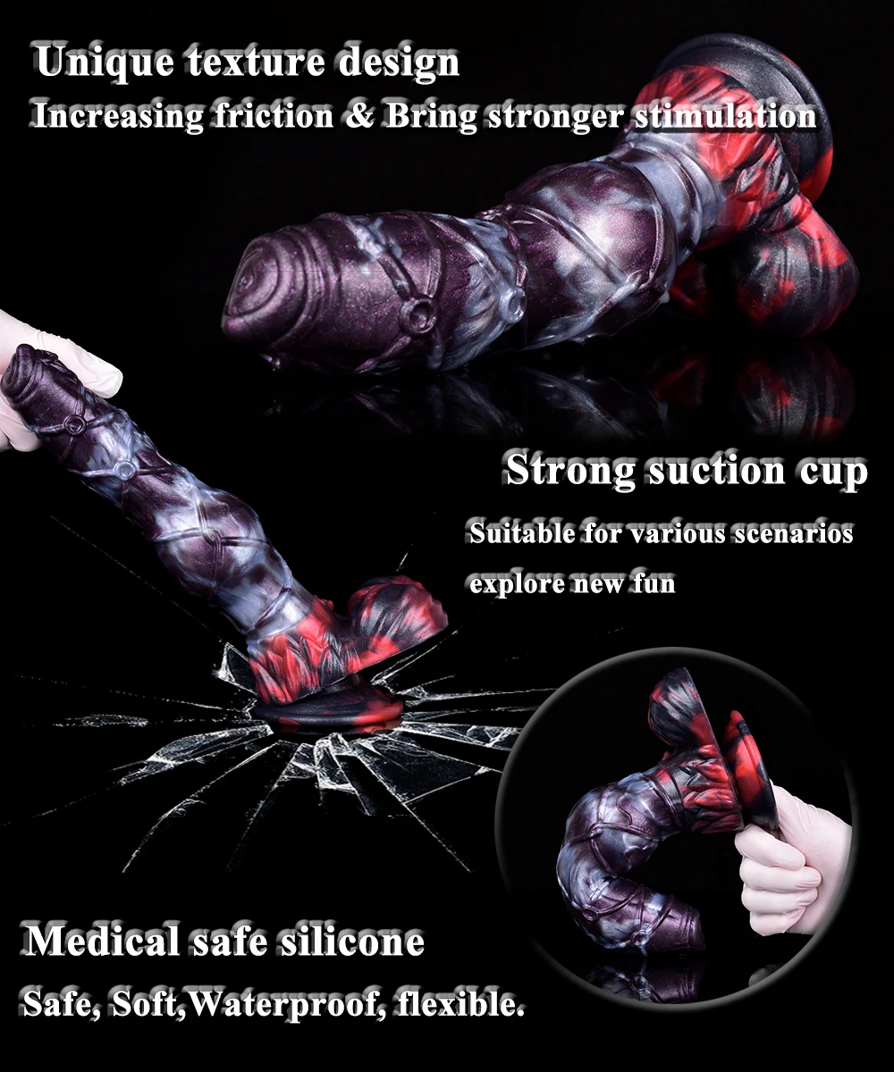 NYOTA Silicone Large Dog Knot Penis Anal Plug Fantasy Dildo Dick With Sucker Sex Toys For Women Men Masturbator Adult Erotic Toy