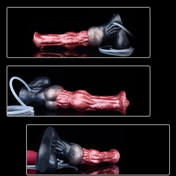 New Silicone Horse Dildo With Squirting Function Fantasy Realistic Masturbators Ejaculation Anal Plug For Women Sex Toys