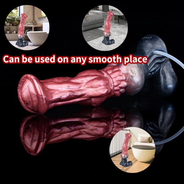 New Silicone Horse Dildo With Squirting Function Fantasy Realistic Masturbators Ejaculation Anal Plug For Women Sex Toys