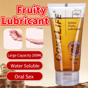 Xylitol Fruity Flavor Lubricant Oil 600/200ml Edible Lubricant for Oral Sex Water-Base Lubricant Anal Vagina Sex Orgasm Lube Gel