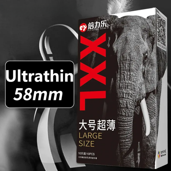 Large Size Condoms XXL Ultrathin Sex Toys Cock Penis Sleeves Extra Lubricated Latex Condom Contraception Sex Products for Men 18