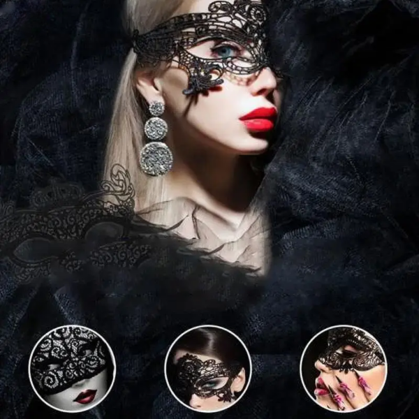 1pc Lady Sexy Lace Eye Mask Blindfolds Black White Cutout Patch Blindfolds Exotic Apparel Style Clothing for Female Hollow Game
