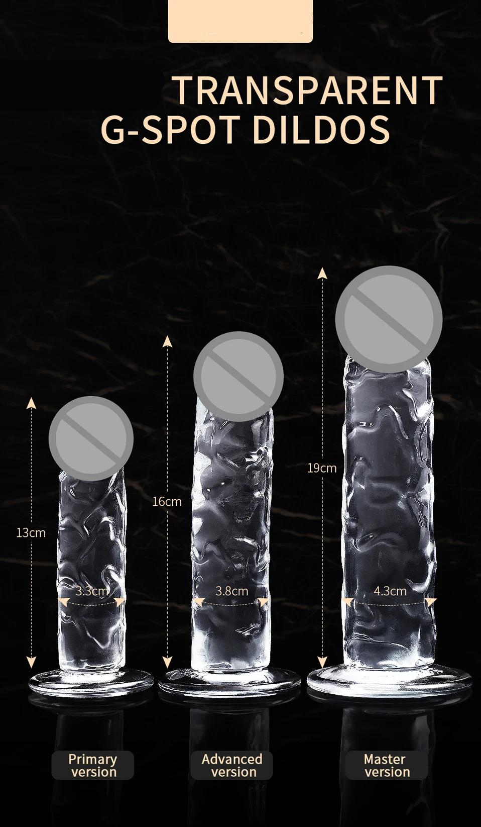 New Realistic Dildos Erotic Jelly Dildo With Super Strong Suction Cup Sex Toys for Woman Men Artificial Penis G-spot Simulation
