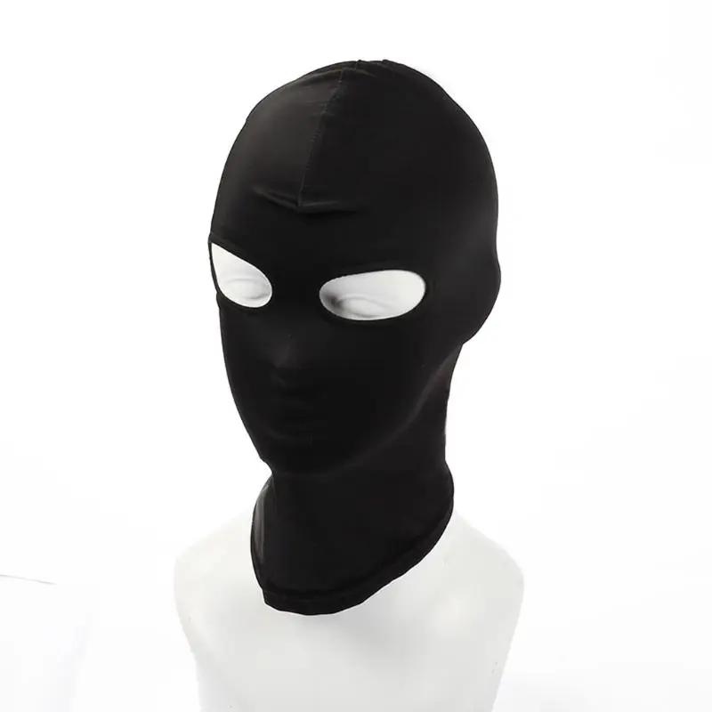 X7YA Adult Open Eye Mouth Headgear Mask Hood Blindfold Full for Head Cover BDSM Sex T
