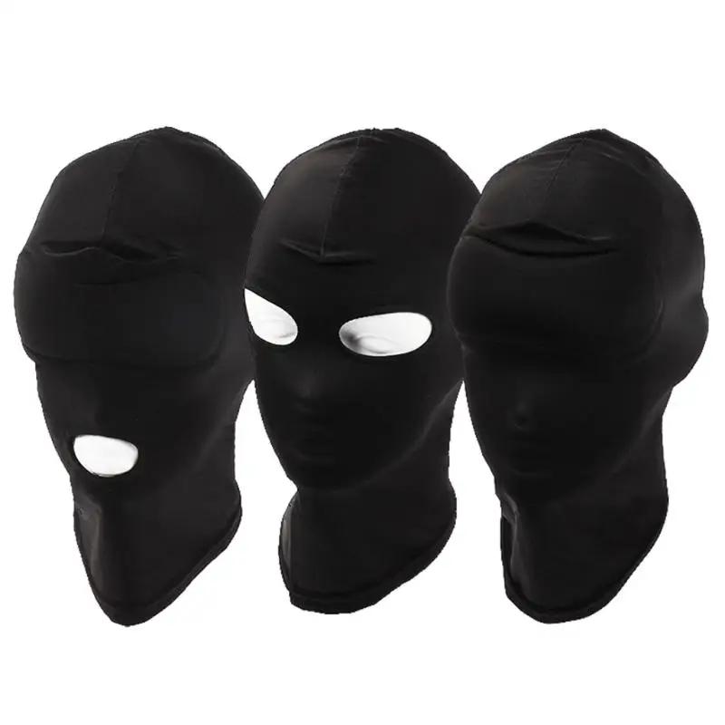 X7YA Adult Open Eye Mouth Headgear Mask Hood Blindfold Full for Head Cover BDSM Sex T