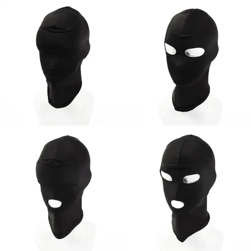 X7YA Adult Open Eye Mouth Headgear Mask Hood Blindfold Full for Head Cover BDSM Sex T