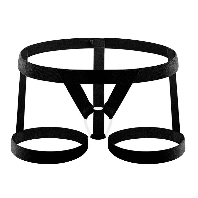 CLEVER-MENMODE Men's Sexy Thong Bondage Underwear Legging Belt Cockring Suspender Band Fetish Flirting Erotic Lingerie