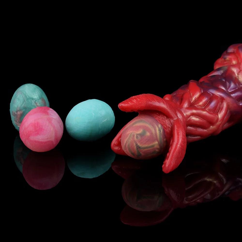 QKKQ Fantasy Ovipositors Toy Silicone Anal Plug Sex Toys Man And Woman Monster Squirting Dildo Butt Masturbate Adult Products
