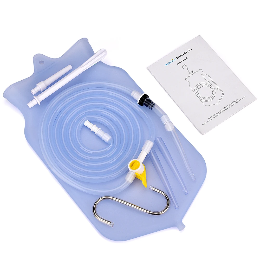 2L Enema Bag Kit Medical Reusable Silicone Water Colon Bags Home Use Cleansing Vaginal Anal Women Hygiene Flushing Enteroclysm