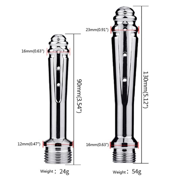1PCS Anal Cleaning Shower Head Metal Anus Enema Vaginal Washing Douche Cleaner