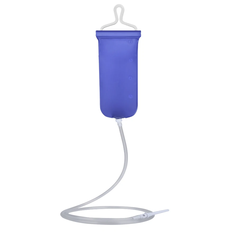 1.6L/2L Protable Enema Bag Kit Reusable Vaginal Anal Washing Silicone Water Colon Cleansing Enteroclysm Detoxified Bowel Bags