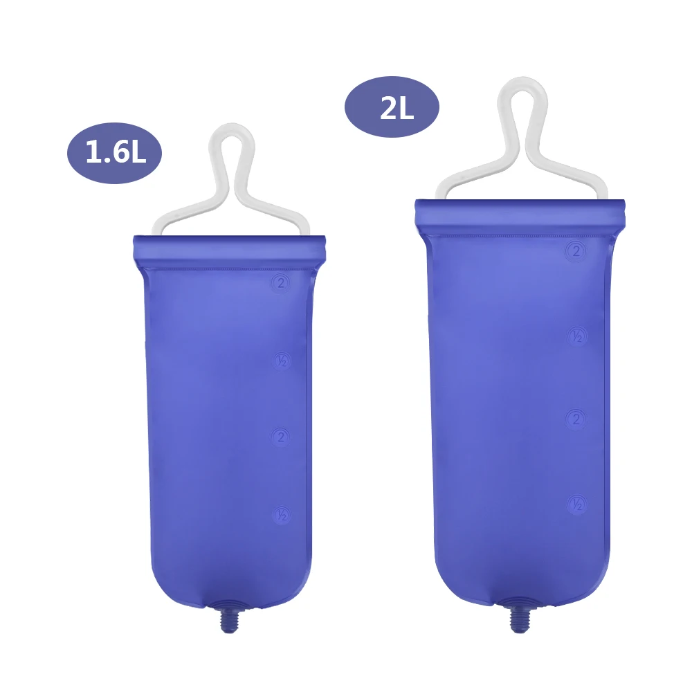 1.6L/2L Protable Enema Bag Kit Reusable Vaginal Anal Washing Silicone Water Colon Cleansing Enteroclysm Detoxified Bowel Bags