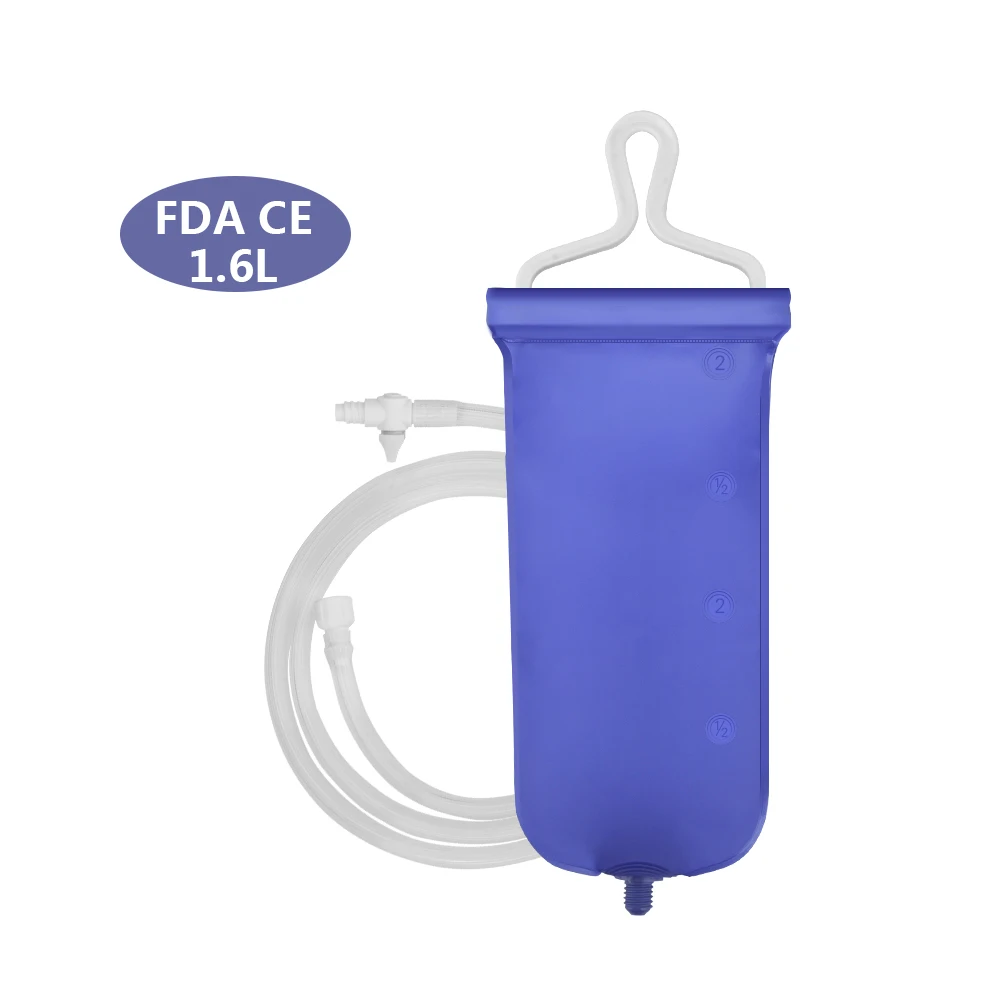 1.6L/2L Protable Enema Bag Kit Reusable Vaginal Anal Washing Silicone Water Colon Cleansing Enteroclysm Detoxified Bowel Bags