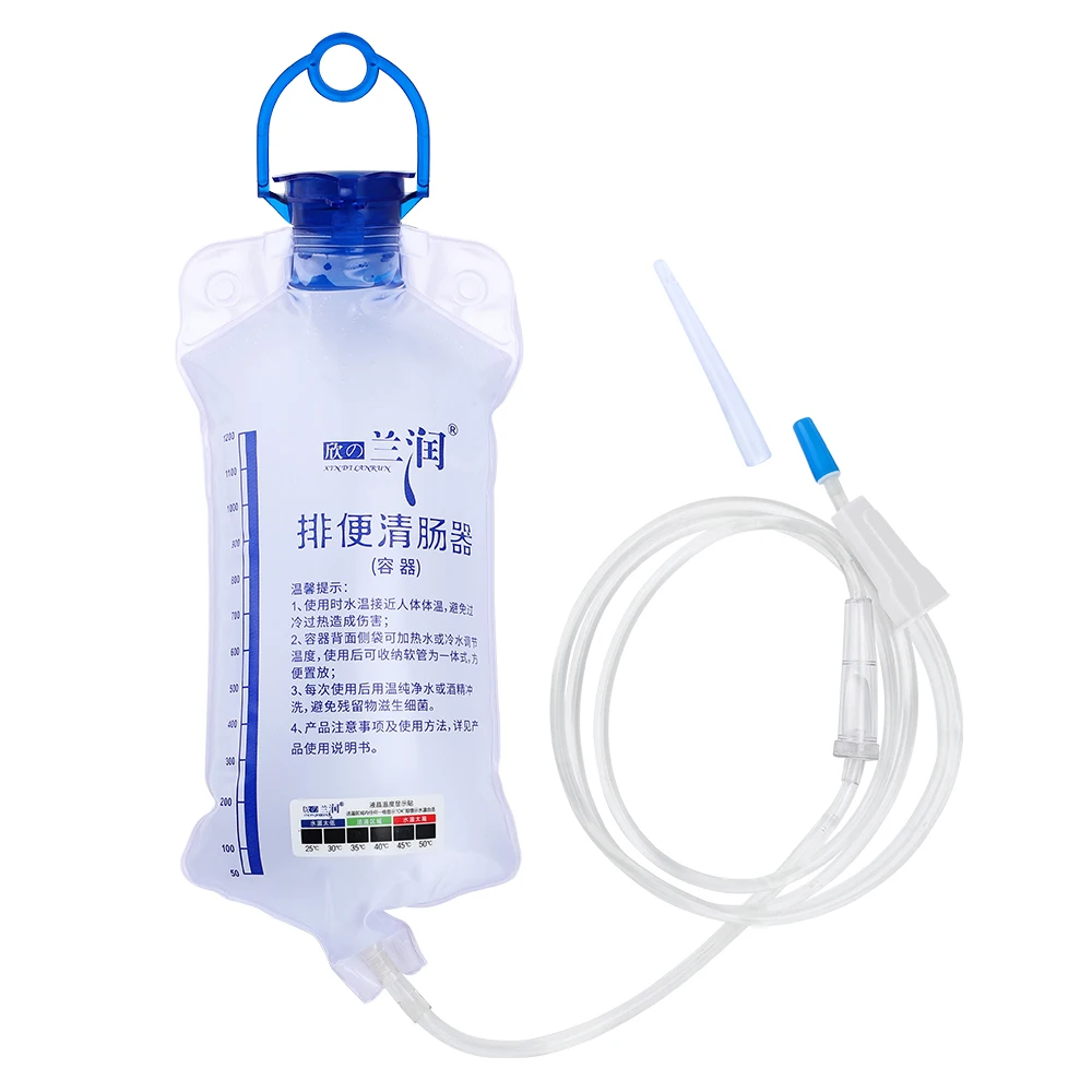 Rectal Enema for Cleaning 1200ml Temperature-sensing Colon Cleanse Enema Bags Safety Health Household Feminine Hygiene Flushing
