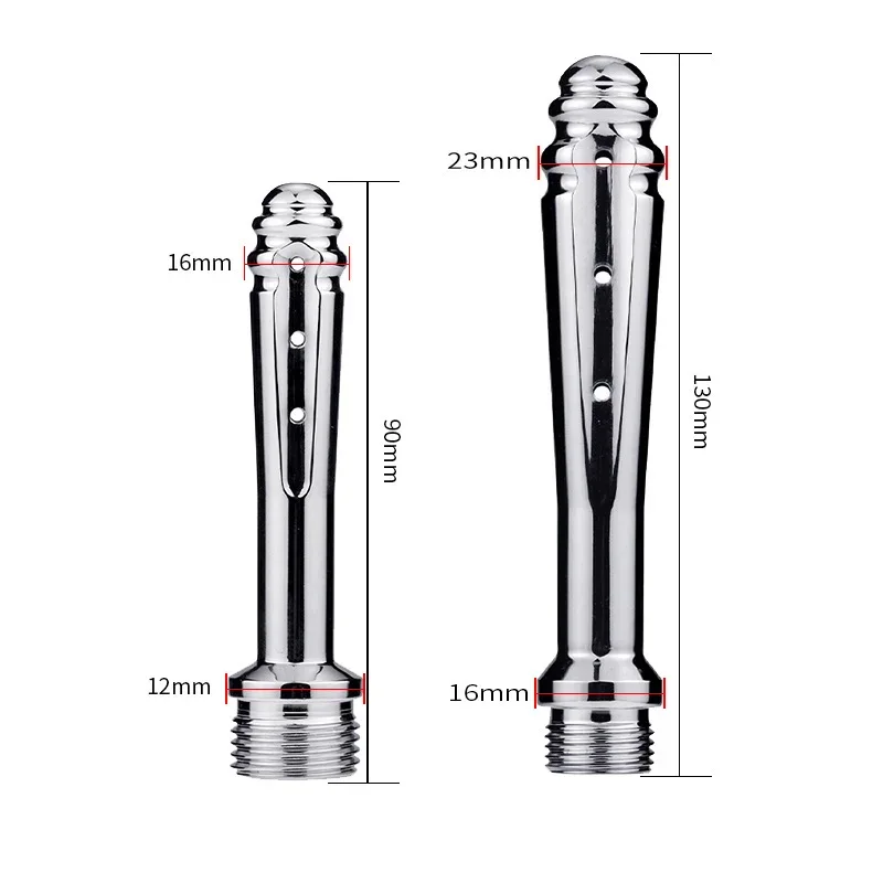 Stainless steel Bidet Faucets Rushed Anal Douche Shower Cleaning Enemator Enema Metal Anal Cleaner Butt Plugs Tap