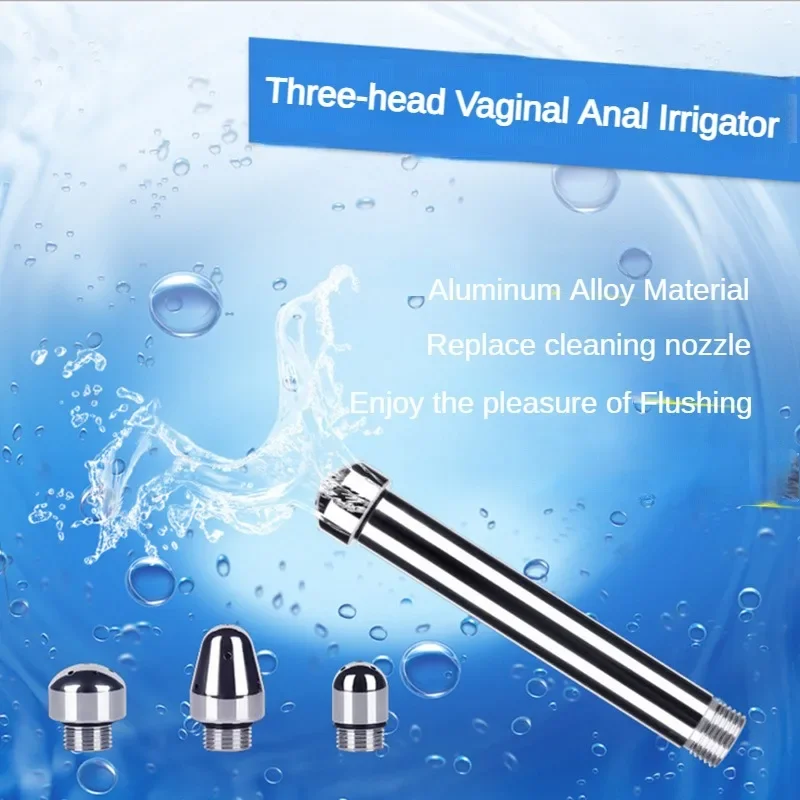 Stainless steel Bidet Faucets Rushed Anal Douche Shower Cleaning Enemator Enema Metal Anal Cleaner Butt Plugs Tap