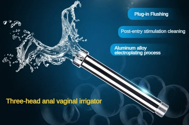 Stainless steel Bidet Faucets Rushed Anal Douche Shower Cleaning Enemator Enema Metal Anal Cleaner Butt Plugs Tap