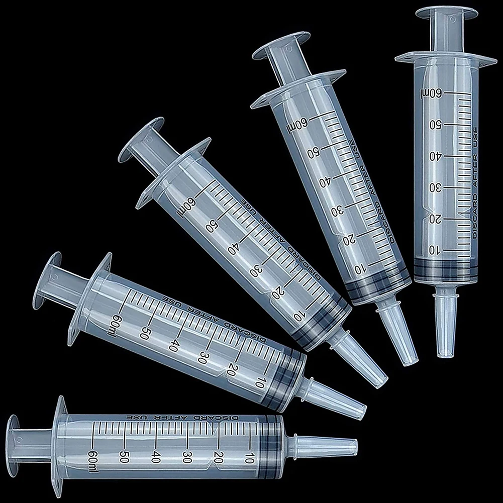 60ml/100ML Feeding Syringe Glue Filling Enema Syringe Nutrient Sterile Without Needle Watering for Industrial Hydroponics
