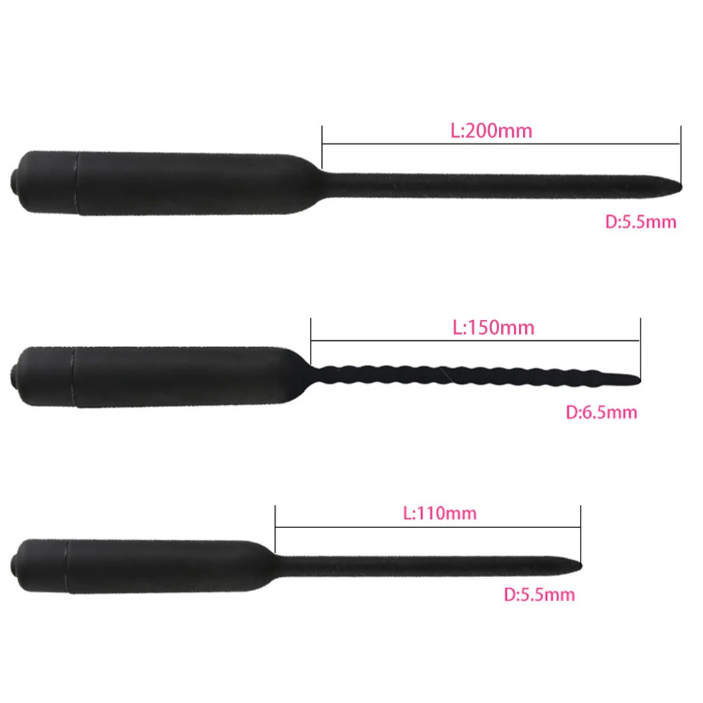 10 Frequency Urethral Vibrator Catheter Penis Plug Sex Toy for Men Vibrating Urethral Plug Penis Insertion Urethra Sound Dilator 10 Frequency Urethral Vibrator Catheter Penis Plug Sex Toy for Men Vibrating Urethral Plug Penis Insertion Urethra Sound Dilator