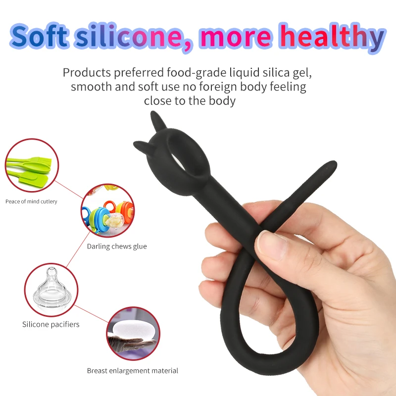 Silicone Horse Eye Stick Penis Plug Urethra Beads Urethral Stimulator Sounding Urethral Masturbation Climax Sex Toys for Men Silicone Horse Eye Stick Penis Plug Urethra Beads Urethral Stimulator Sounding Urethral Masturbation Climax Sex Toys for Men