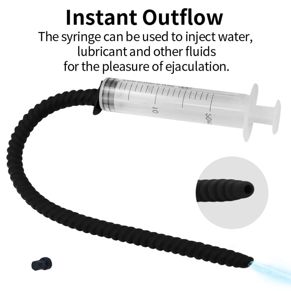 Male Spray/Washing With Syringe Urethral Plug Urethra Dil Sounding Penis Plug Urethra Stimulate Dilator Masturbation Rod Sex Toy Male Spray/Washing With Syringe Urethral Plug Urethra Dil Sounding Penis Plug Urethra Stimulate Dilator Masturbation Rod Sex Toy