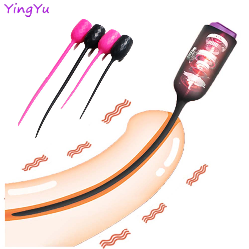 Male Penis Urethral Vibrator Ejaculation Delay Toy Urethral Catheter Penis Plug Cock Dilator Glans Prostate Stimulator Sex Toys