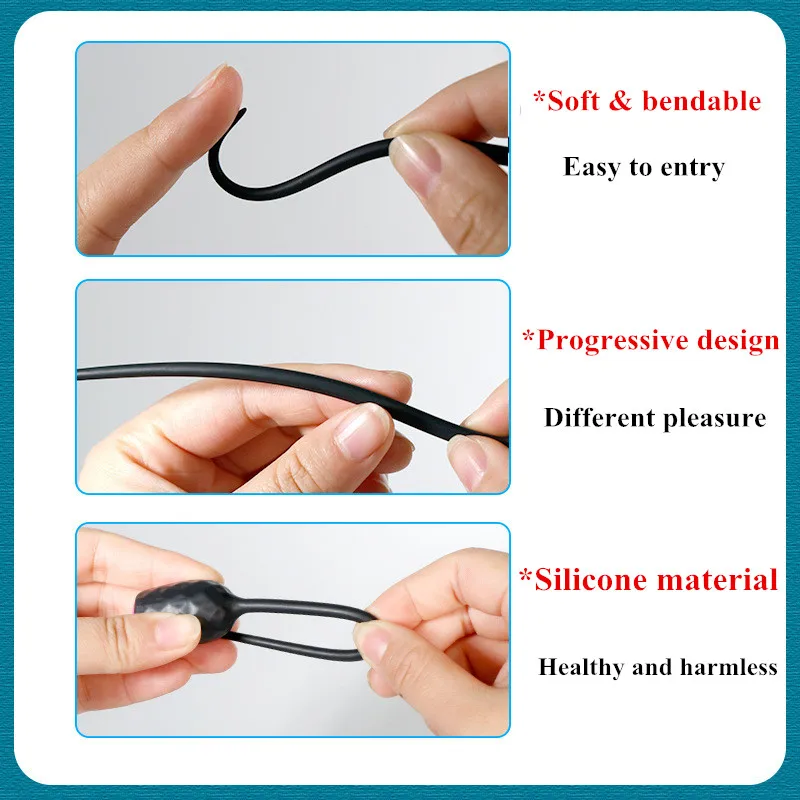 Male Penis Urethral Vibrator Ejaculation Delay Toy Urethral Catheter Penis Plug Cock Dilator Glans Prostate Stimulator Sex Toys