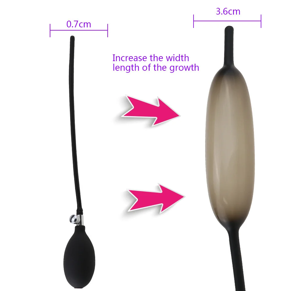 Inflatable Urethra Catheter Dilator Expandable Horse Eye Stick Silicone Penis Plug Masturbator BDSM Sex Toys For Men Gay Adult Inflatable Urethra Catheter Dilator Expandable Horse Eye Stick Silicone Penis Plug Masturbator BDSM Sex Toys For Men Gay Adult