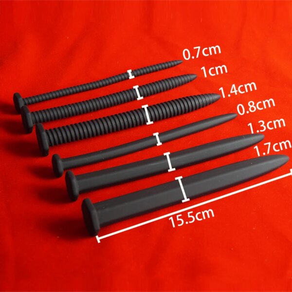 Urethral Toys for Man,Nail & Screw Silicone Penis Plug Sounding,Urethal Inserts,Urethra Dilation Catheter,Uretral Probe