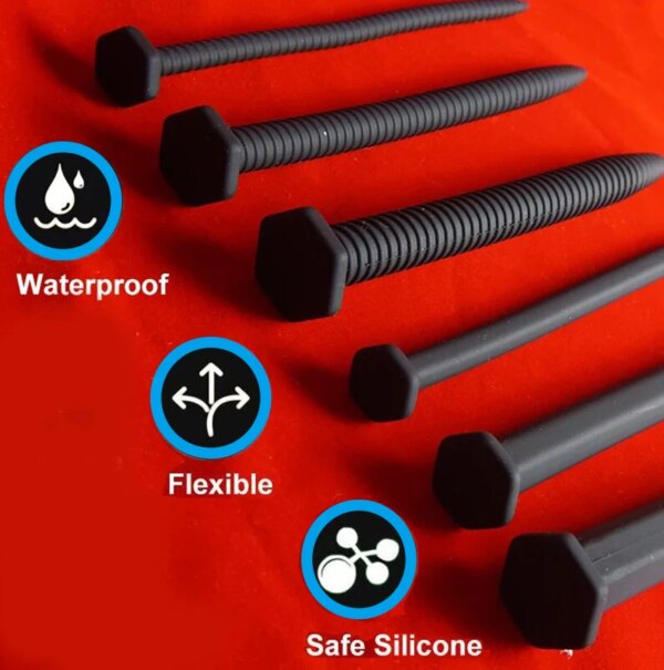 Urethral Toys for Man,Nail & Screw Silicone Penis Plug Sounding,Urethal Inserts,Urethra Dilation Catheter,Uretral Probe