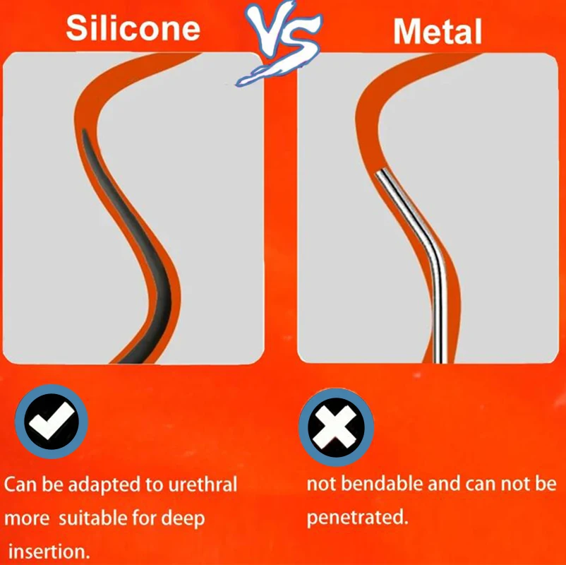 Urethral Toys for Man,Nail & Screw Silicone Penis Plug Sounding,Urethal Inserts,Urethra Dilation Catheter,Uretral Probe
