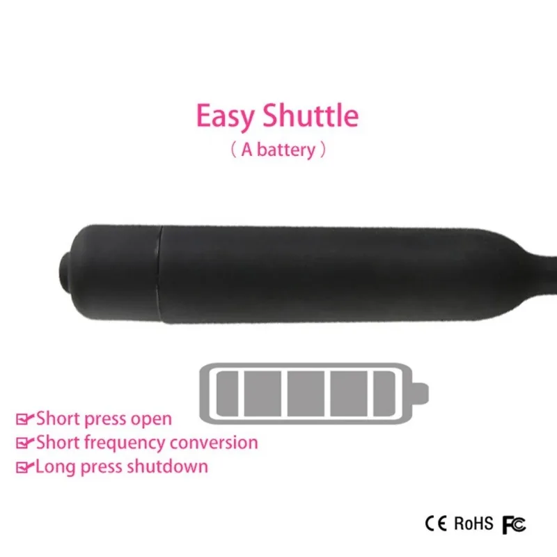 Male Urethral Vibrator 10 Frequency Vibrating Urethra Stimulation Penis Plug Insertion Urethra Sound Dilator Sex Toy for Man Gay Male Urethral Vibrator 10 Frequency Vibrating Urethra Stimulation Penis Plug Insertion Urethra Sound Dilator Sex Toy for Man Gay