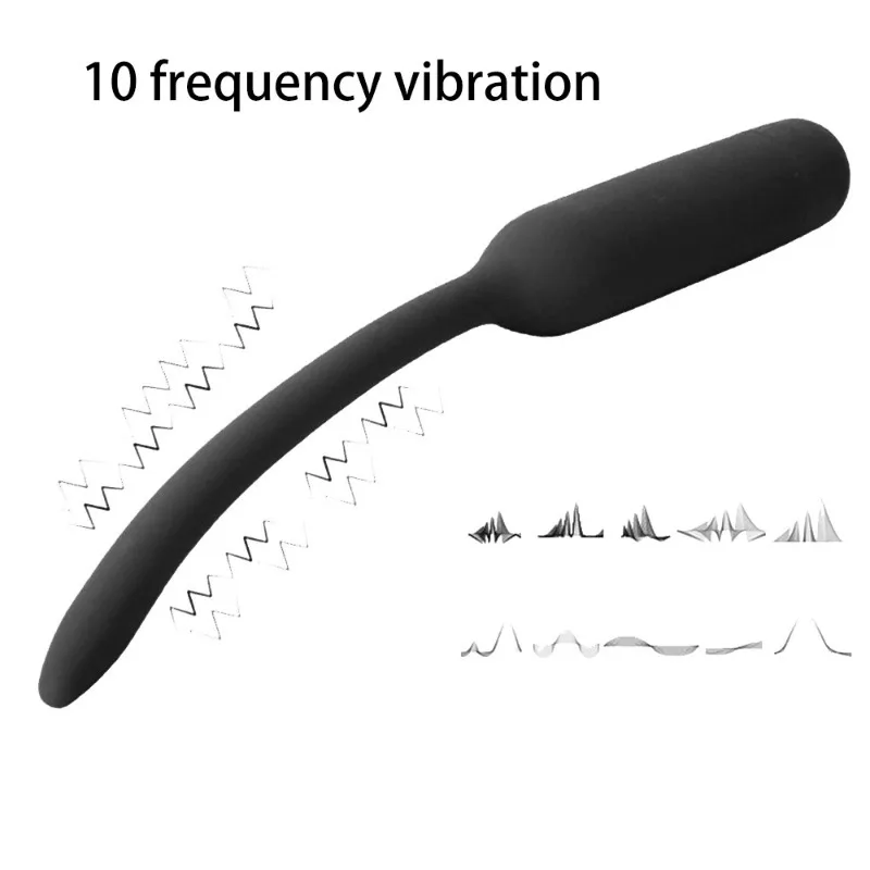 Male Urethral Vibrator 10 Frequency Vibrating Urethra Stimulation Penis Plug Insertion Urethra Sound Dilator Sex Toy for Man Gay Male Urethral Vibrator 10 Frequency Vibrating Urethra Stimulation Penis Plug Insertion Urethra Sound Dilator Sex Toy for Man Gay