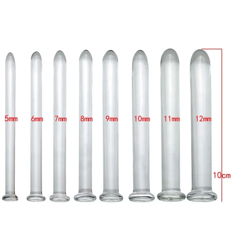 Urethral Dilation Massage Glass Horse Eye Rod Urethral Stimulator Expander Penis Plug Fetish SexToy For Men Masturbator 8 Size