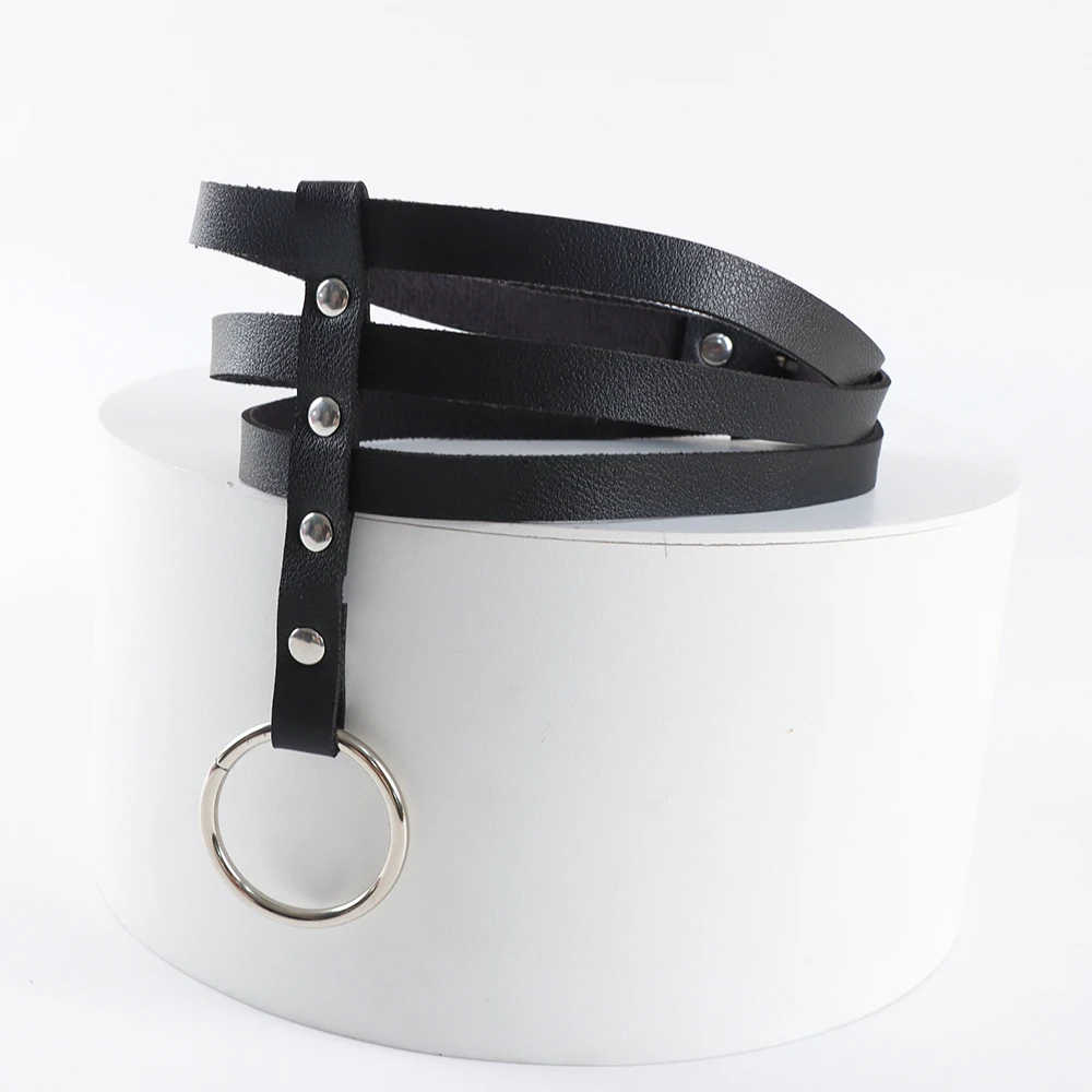Fashion Jewelry Black Leather Round Choker Simple Temperament Necklace For Women Sexy Vintage Charm Round Gothic Collar Necklace Fashion Jewelry Black Leather Round Choker Simple Temperament Necklace For Women Sexy Vintage Charm Round Gothic Collar Necklace