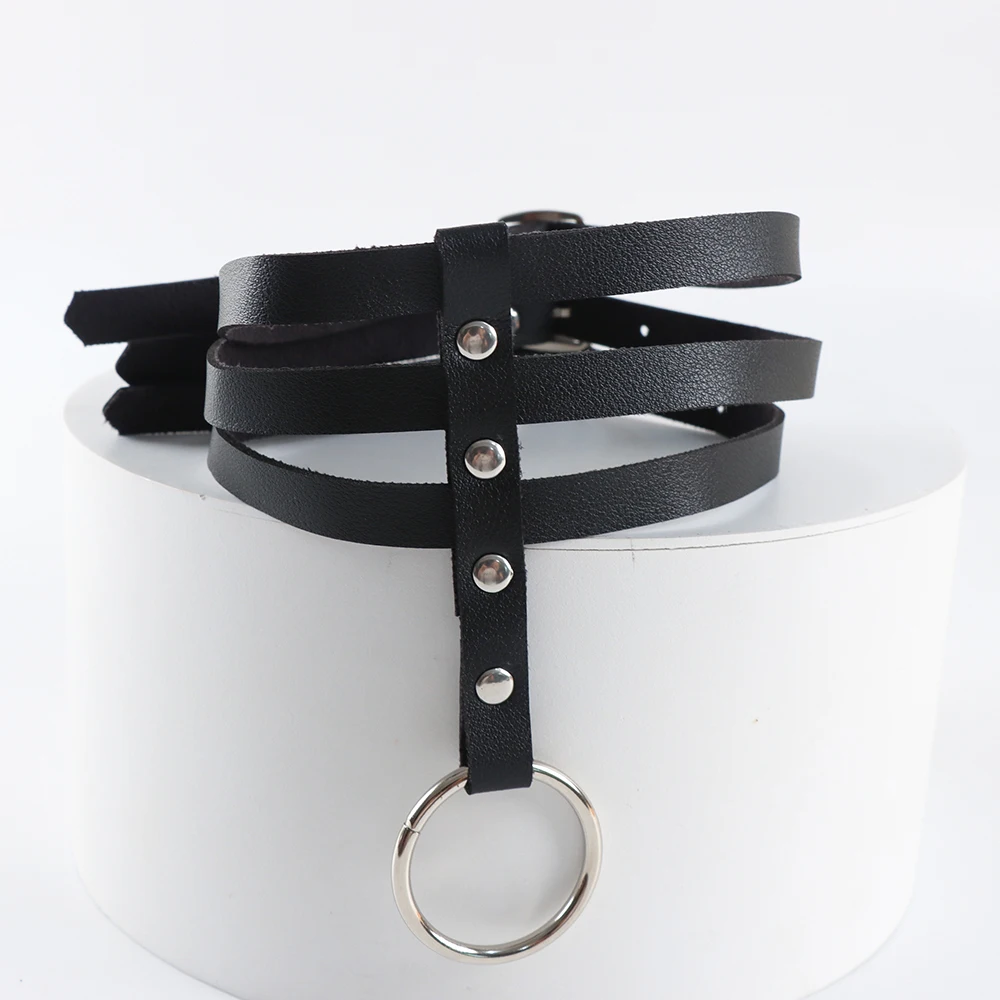 Fashion Jewelry Black Leather Round Choker Simple Temperament Necklace For Women Sexy Vintage Charm Round Gothic Collar Necklace Fashion Jewelry Black Leather Round Choker Simple Temperament Necklace For Women Sexy Vintage Charm Round Gothic Collar Necklace