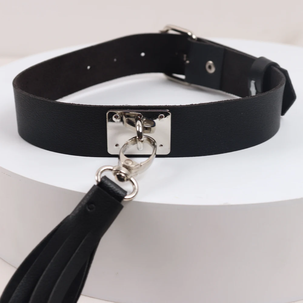 Sexy Punk Rock Gothic Chokers Tassels Necklace PU Leather Bondage Cosplay Goth Collar For Women Jewelry Statement Gift Sexy Punk Rock Gothic Chokers Tassels Necklace PU Leather Bondage Cosplay Goth Collar For Women Jewelry Statement Gift
