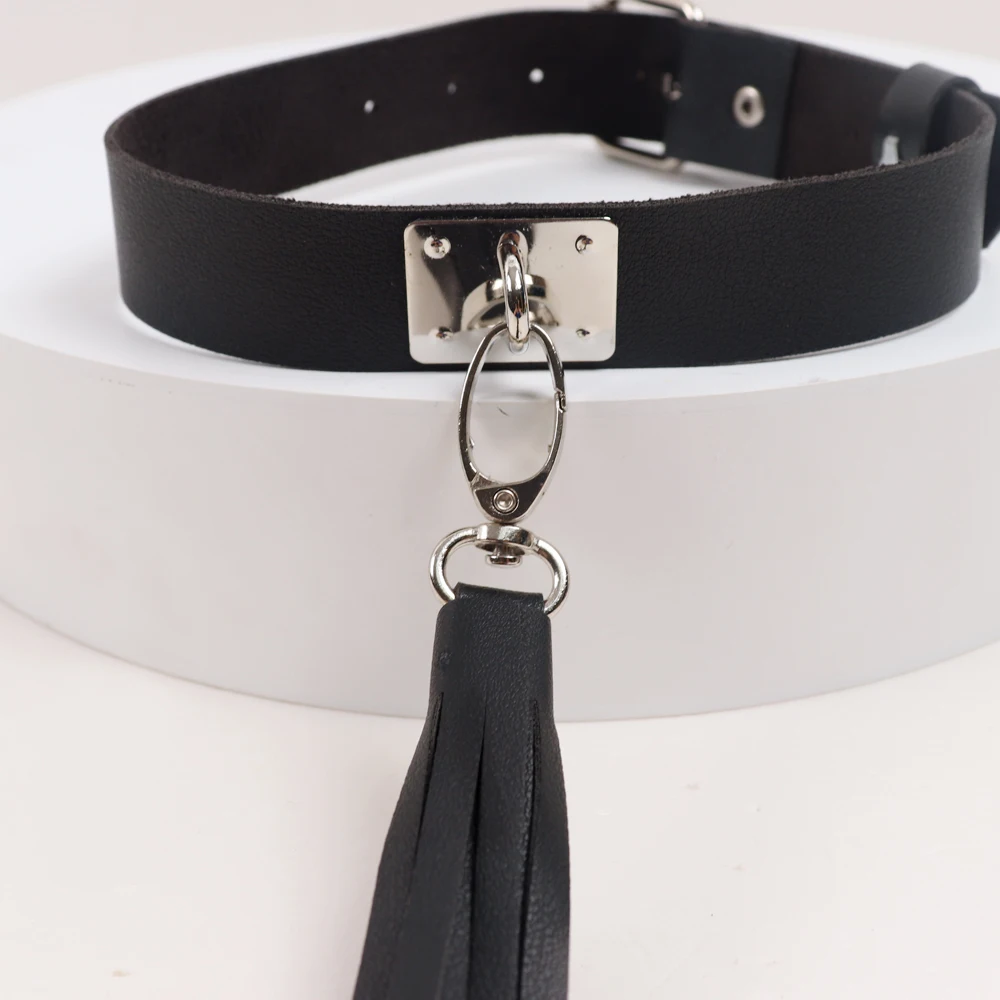 Sexy Punk Rock Gothic Chokers Tassels Necklace PU Leather Bondage Cosplay Goth Collar For Women Jewelry Statement Gift Sexy Punk Rock Gothic Chokers Tassels Necklace PU Leather Bondage Cosplay Goth Collar For Women Jewelry Statement Gift