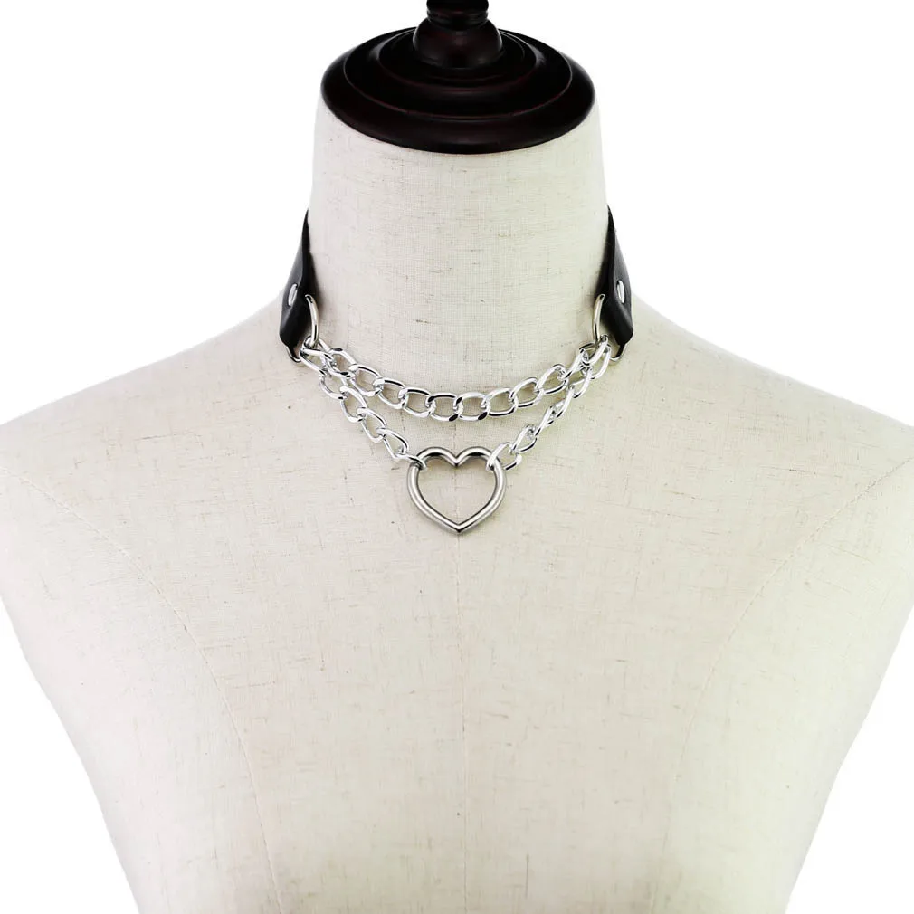 Sexy Erotic Accessories of Goth Punk Slave Bondage Choker Cat Collar Necklaces for Fetish Bdsm Restraints Flirt Charm Gift