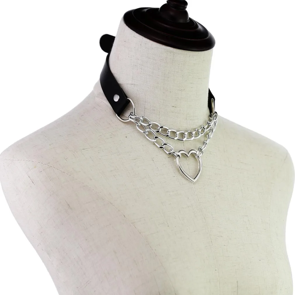 Sexy Erotic Accessories of Goth Punk Slave Bondage Choker Cat Collar Necklaces for Fetish Bdsm Restraints Flirt Charm Gift