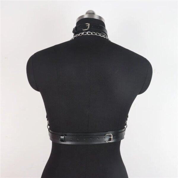 UYEE PU Leather Choker Harness Women Goth Collar Leash For Girl Aesthetic Fashion Sexу Women's Lingiere Belt Exotic Accessories
