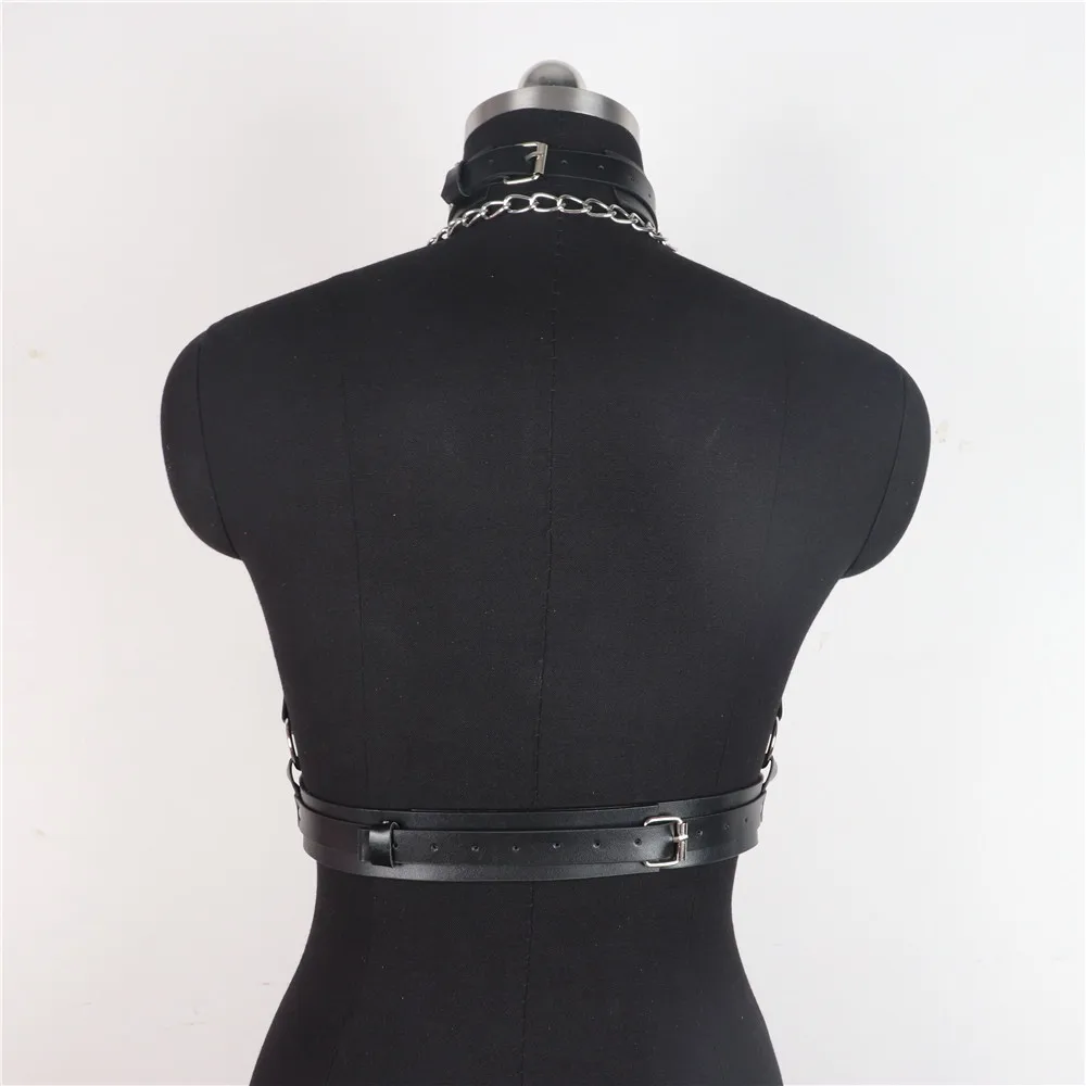UYEE PU Leather Choker Harness Women Goth Collar Leash For Girl Aesthetic Fashion Sexу Women's Lingiere Belt Exotic Accessories