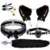 Anal Sex Toys for Women Fox Tail Suit Fox Ear Wolf Ear Headband Tail Accessories Cat Head Bell Collar Sex Toys Couples Cosplay