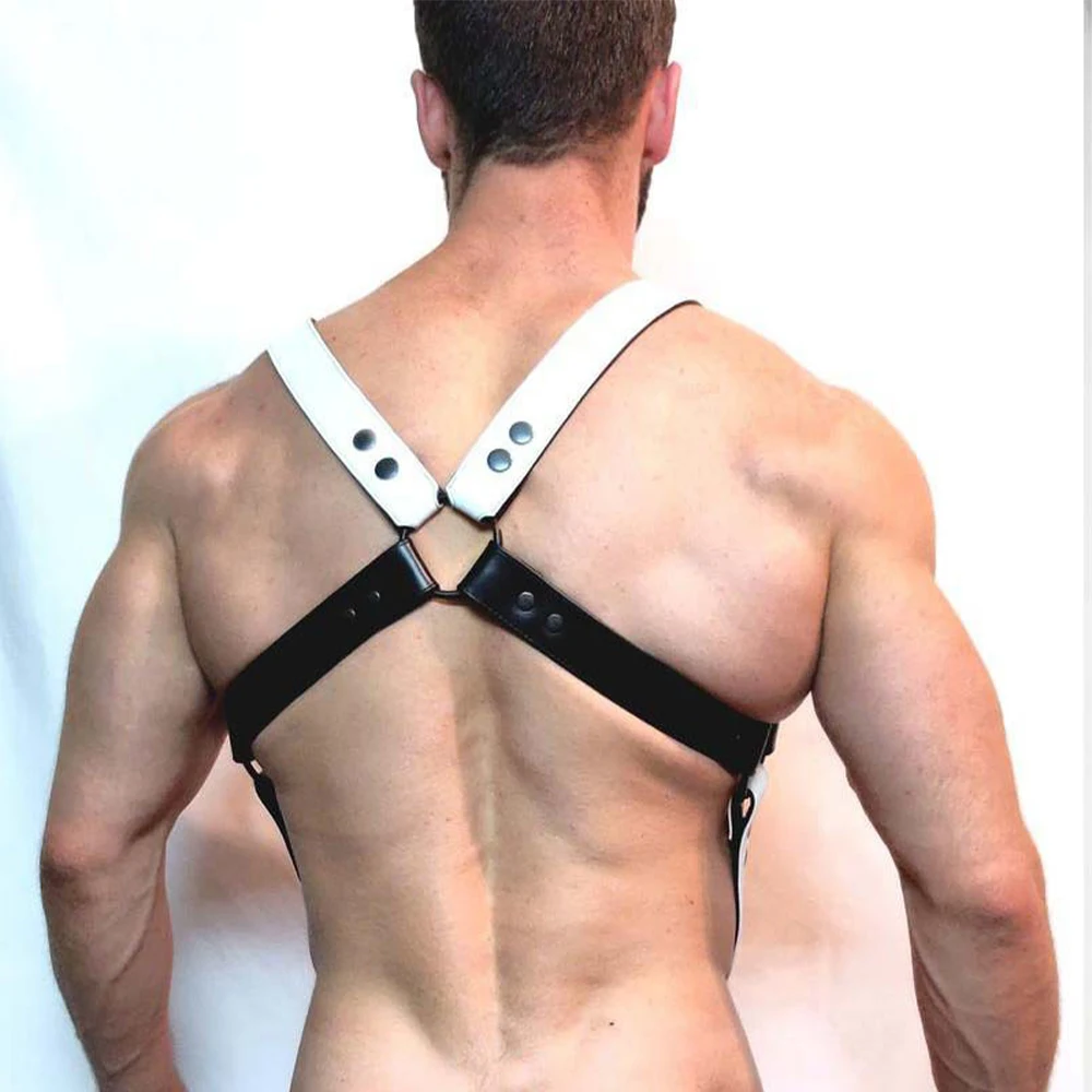 Male Sexual Lingerie Fashion Leather Chest Harness Belt Adjustable BDSM Body Bondage Harness Strap Fetish Gay Clothing for Sex Male Sexual Lingerie Fashion Leather Chest Harness Belt Adjustable BDSM Body Bondage Harness Strap Fetish Gay Clothing for Sex